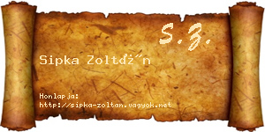 Sipka Zoltán névjegykártya