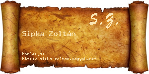 Sipka Zoltán névjegykártya