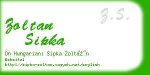 zoltan sipka business card